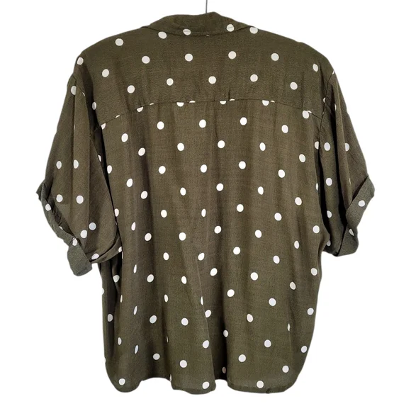 NWT FAITHFULL THE BRAND Rio Shirt Tie Front Relaxed Fit Ronja Polka Dot Small - Picture 5 of 13